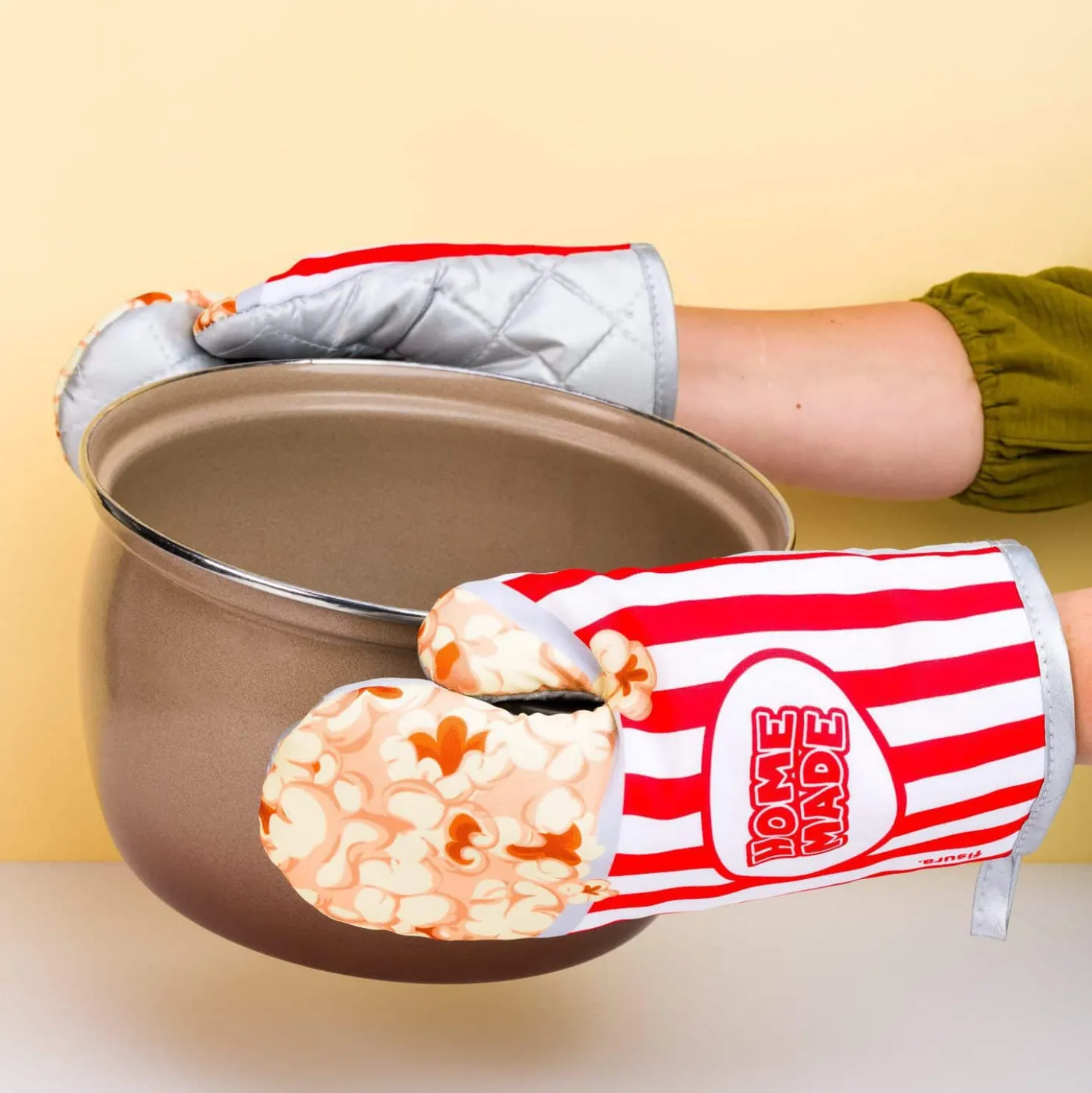 Popcorn ovenwanten (set van 2)