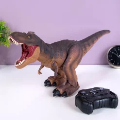 Radiobestuurbare T-Rex met stoomadem