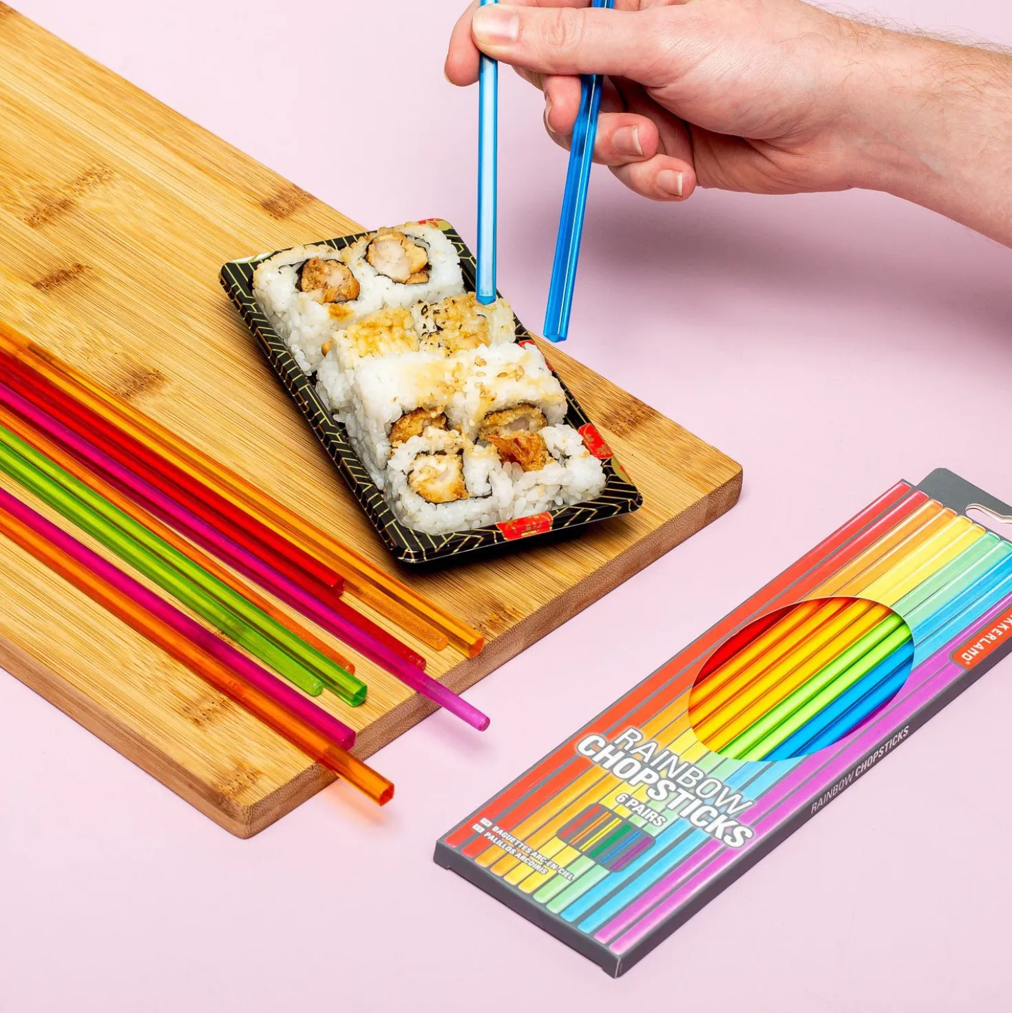 Regenboog eetstokjes (set van 6)