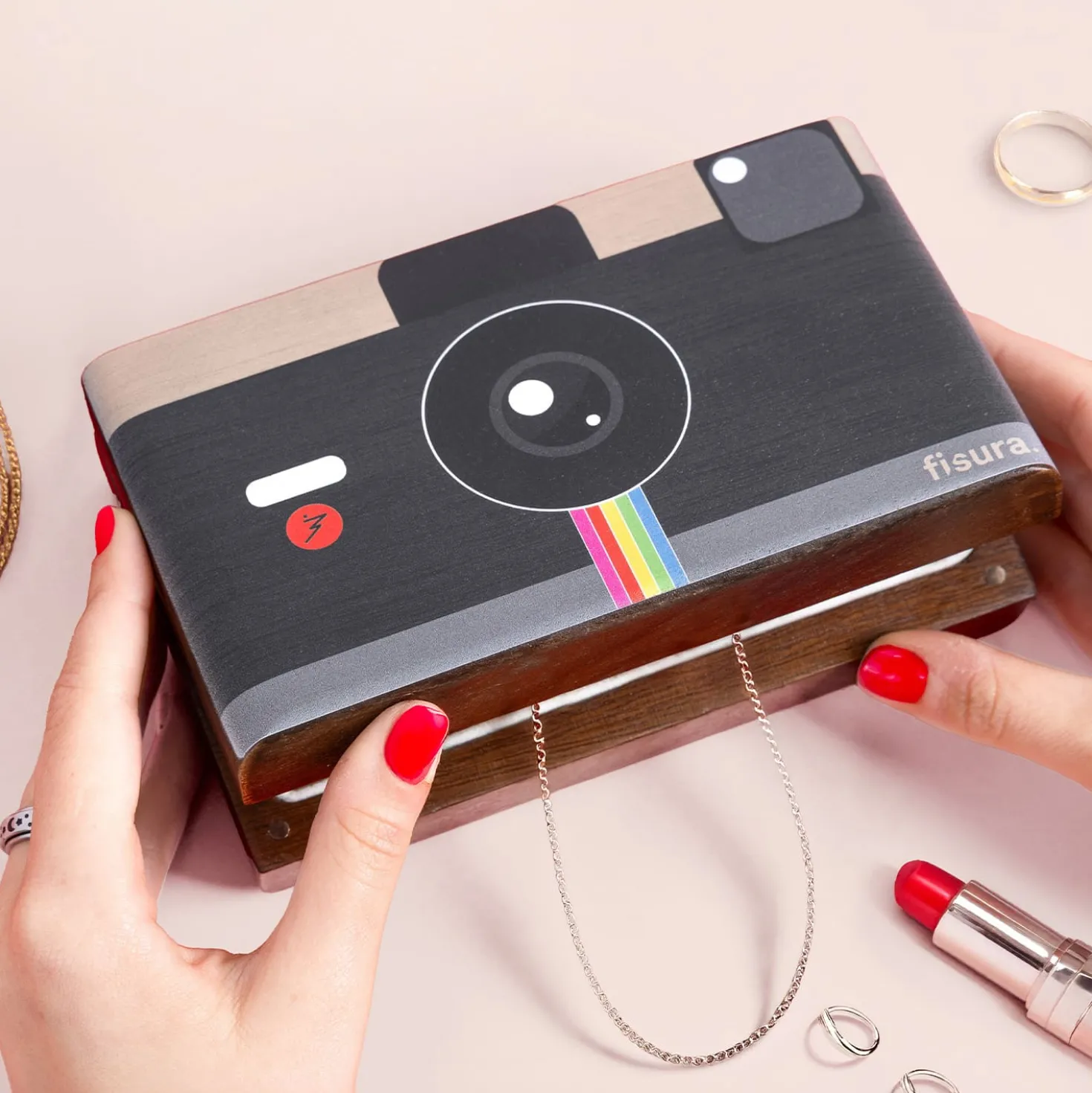 Retro camera sieradendoosje