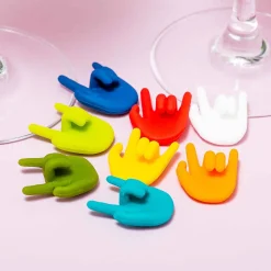 Rock hand glasmarkeerders (set van 8)