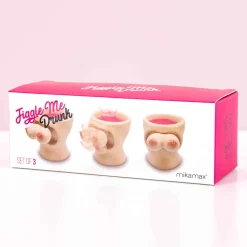Shotglazen met borsten (set van 3)