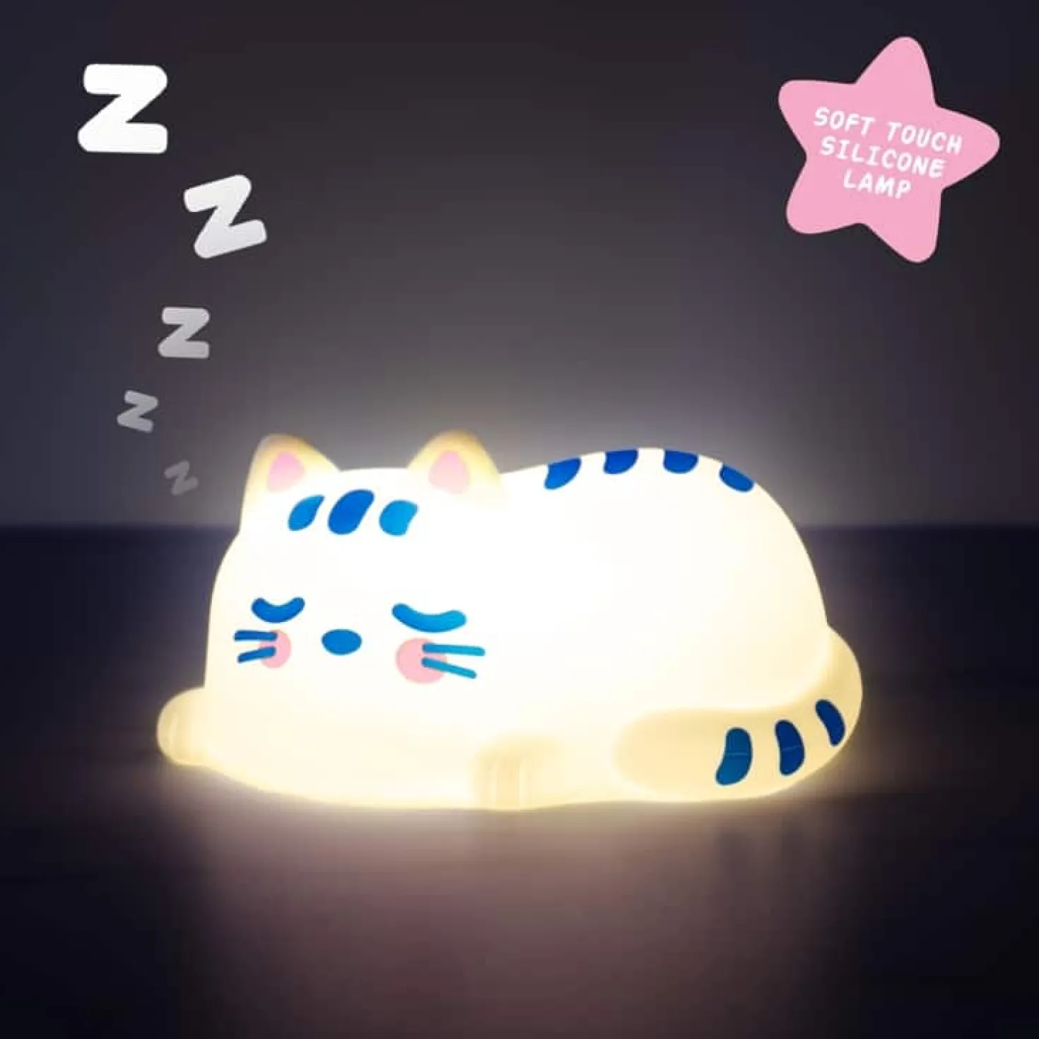 Slapende kat nachtlampje