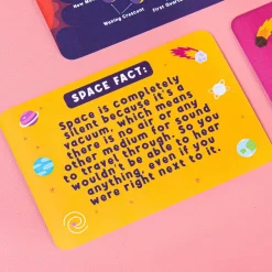 Space Explorer triviakaarten voor kids