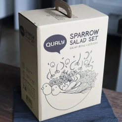 Sparrow slaschaal en bestek