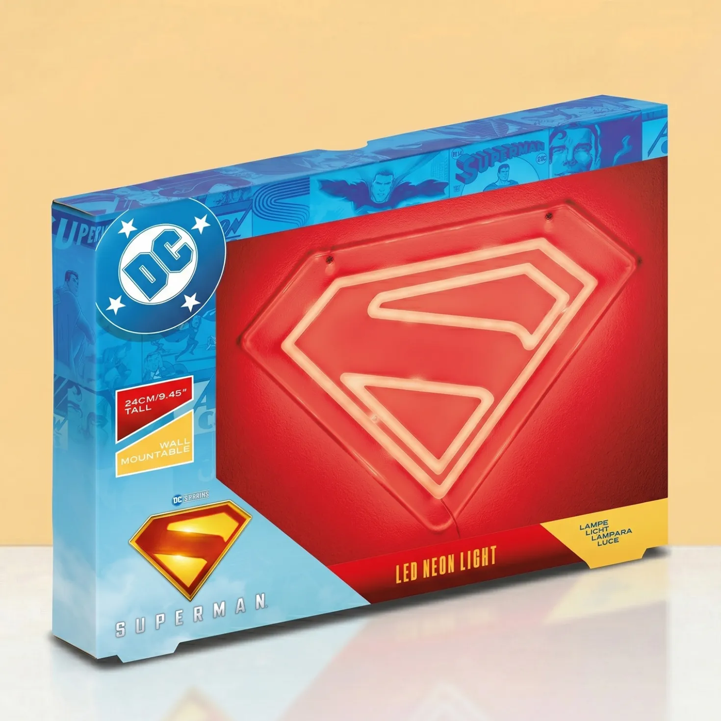 Superman schild neon muurlamp