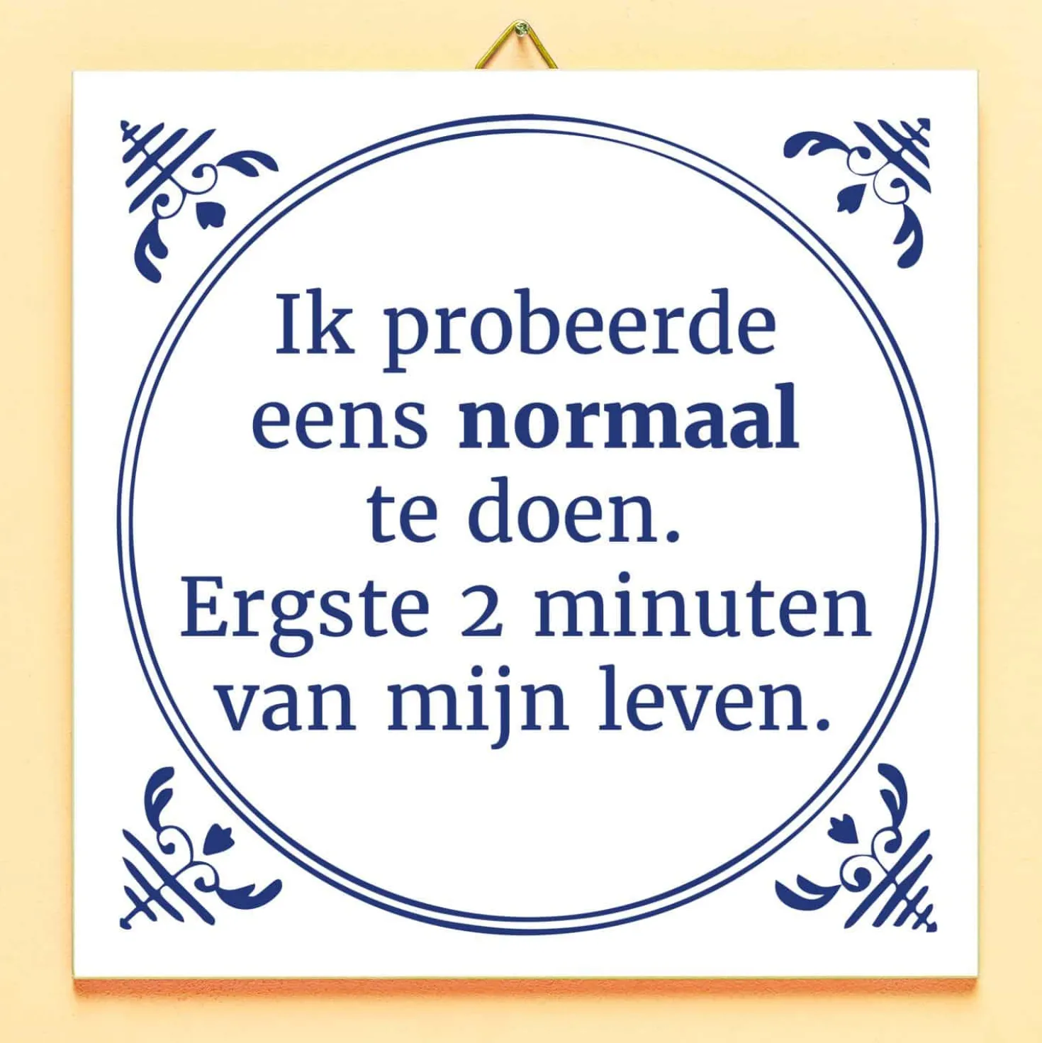 Tegeltje Ik probeerde eens normaal te doen