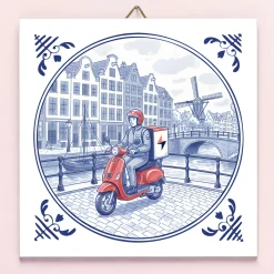 Tegeltje maaltijdbezorger
