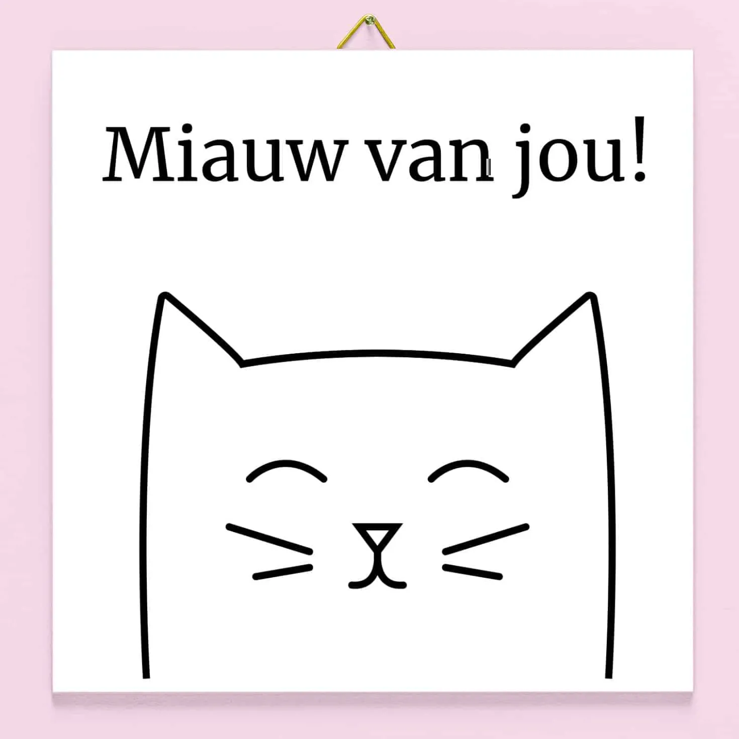 Tegeltje Miauw van jou