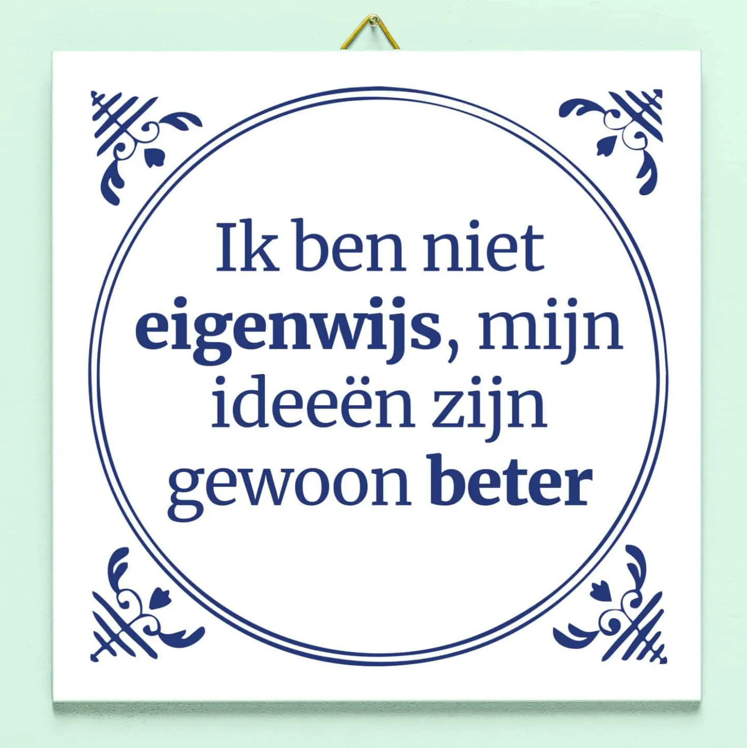 Tegeltje Mijn ideeën zijn gewoon beter