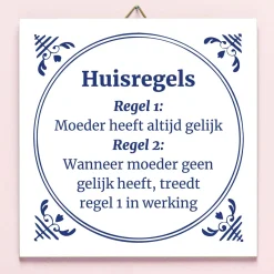 Tegeltje Moeders huisregels