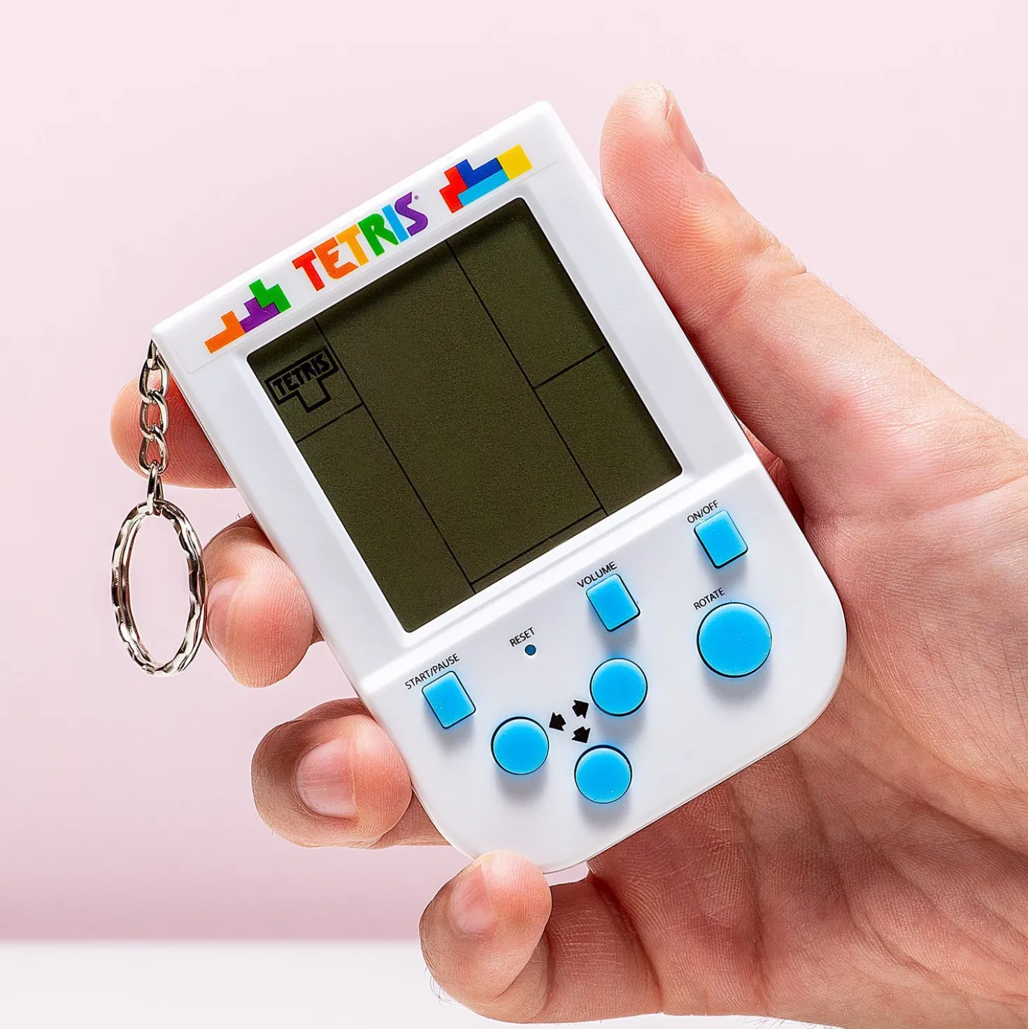 Tetris spelcomputer met sleutelhanger