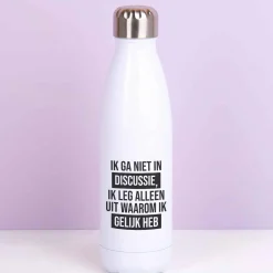 Thermosfles Ik ga niet in discussie