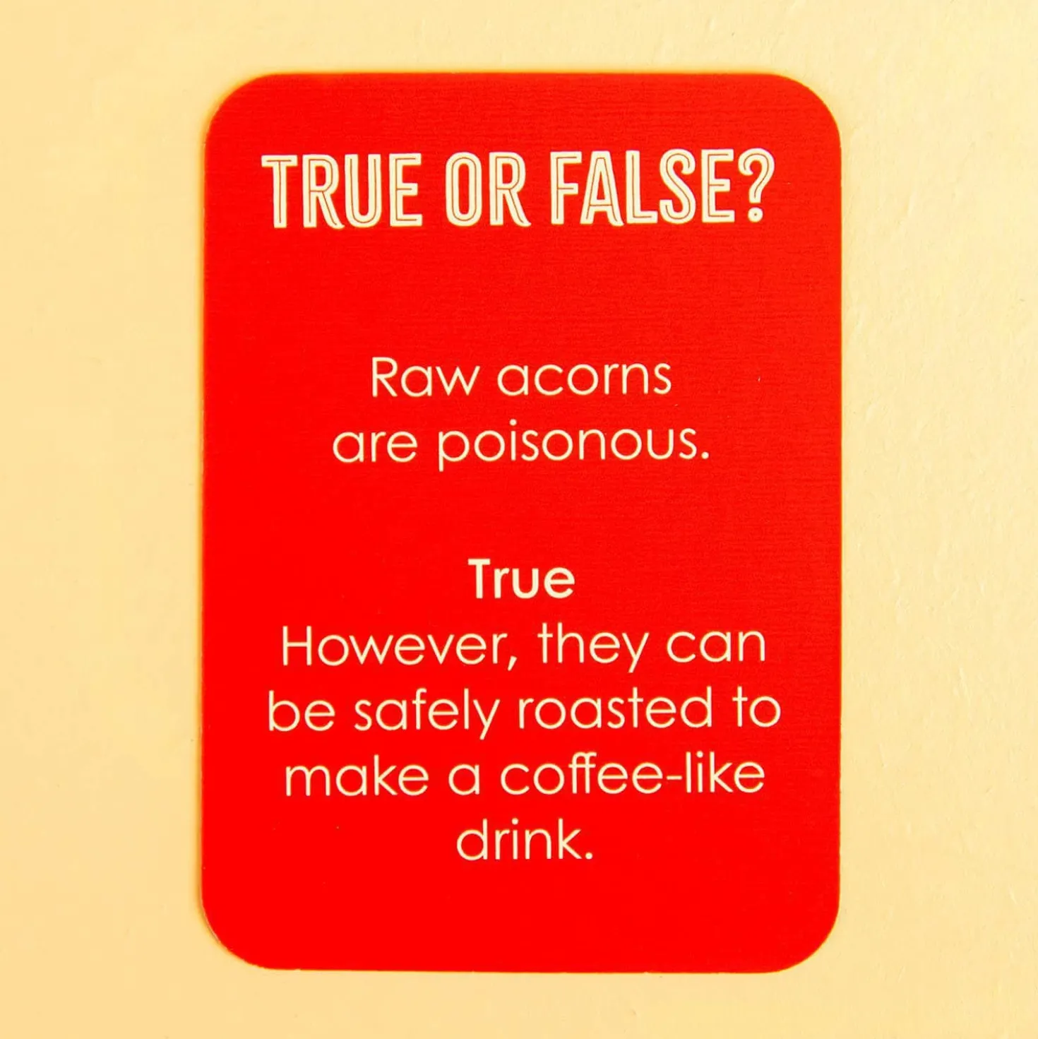 True or False in een blikje