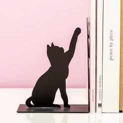 Vissende kat boekensteun