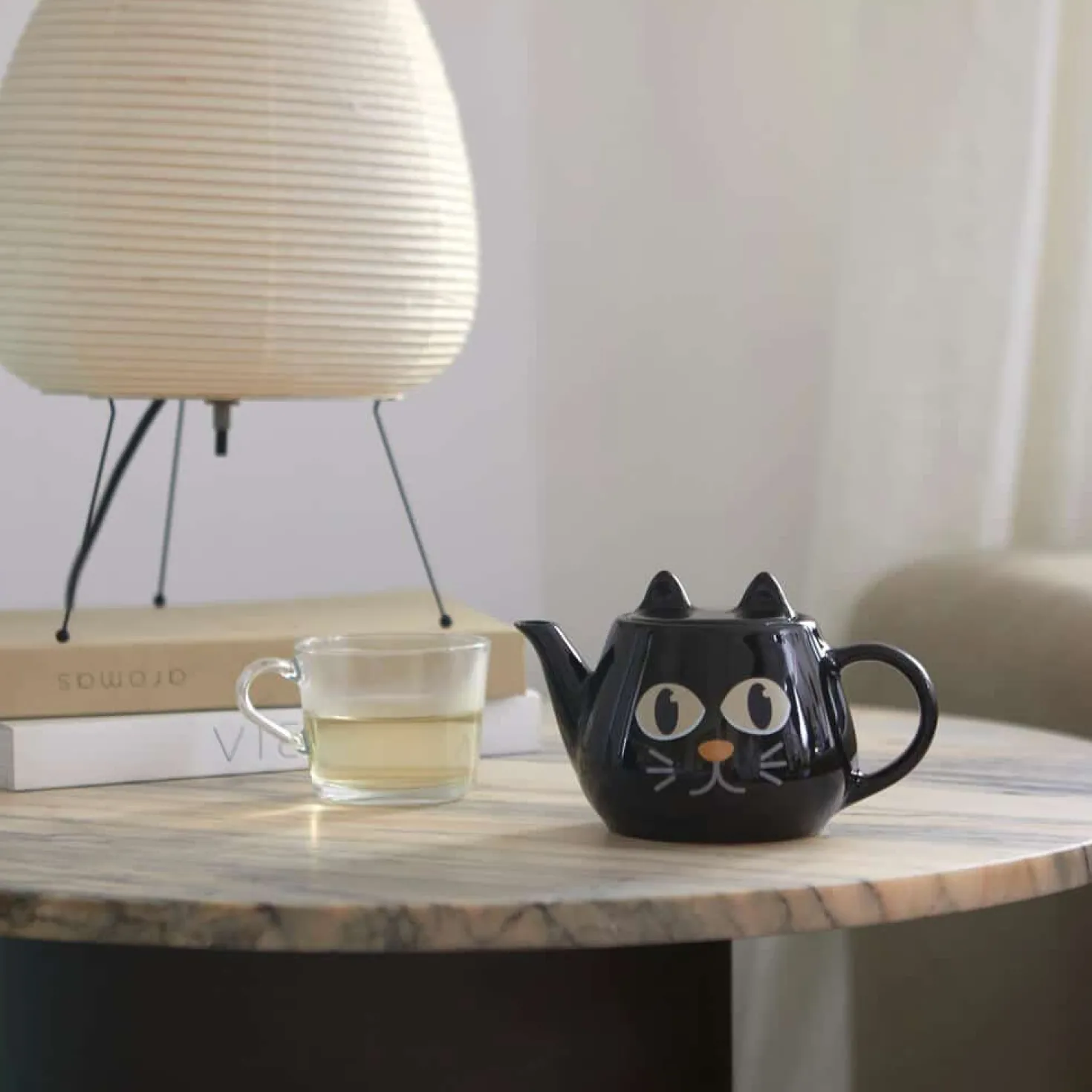 Warmtegevoelige kat theepot