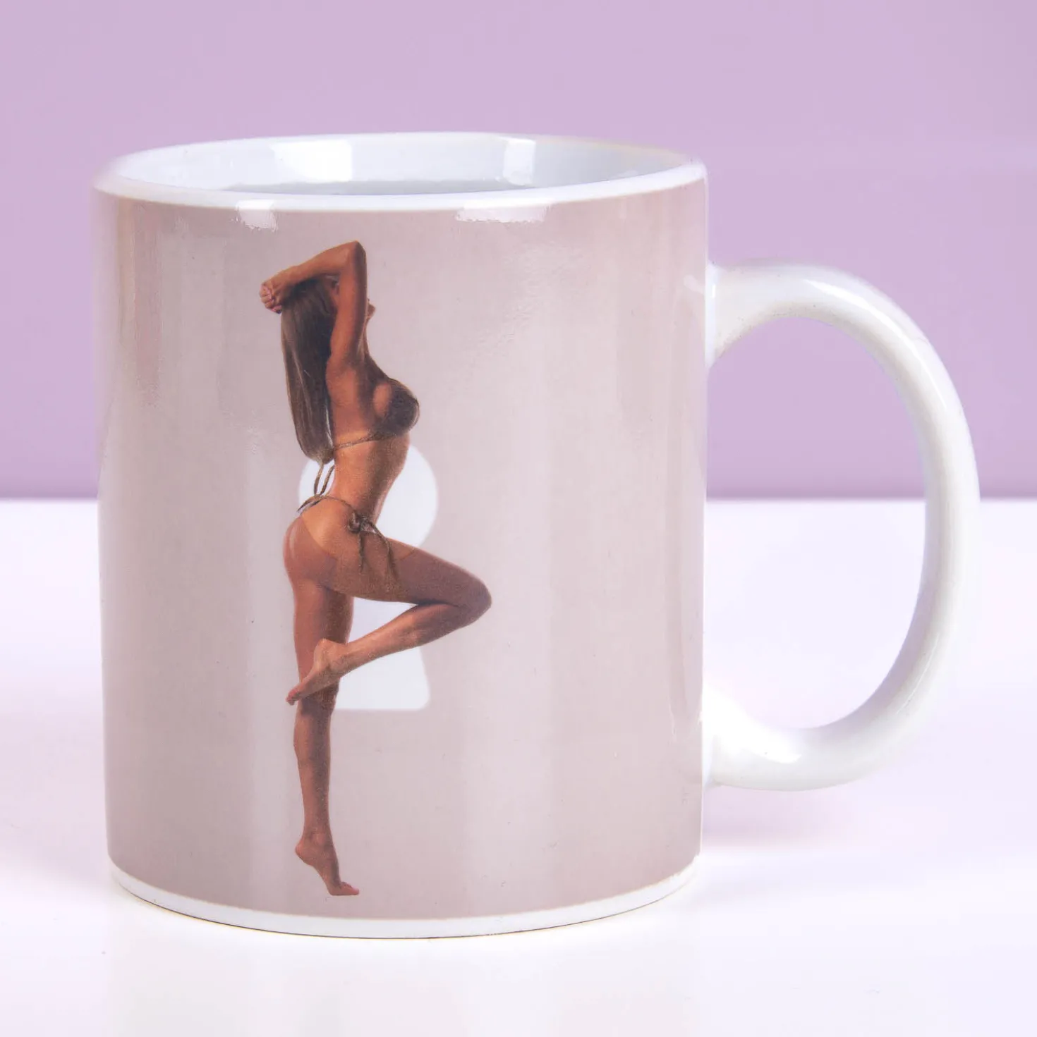 Warmtegevoelige mok met stripper