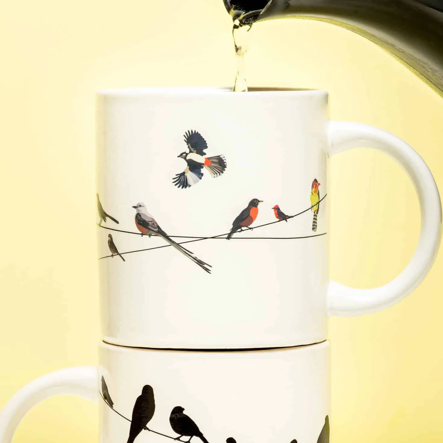 Warmtegevoelige mok Vogels