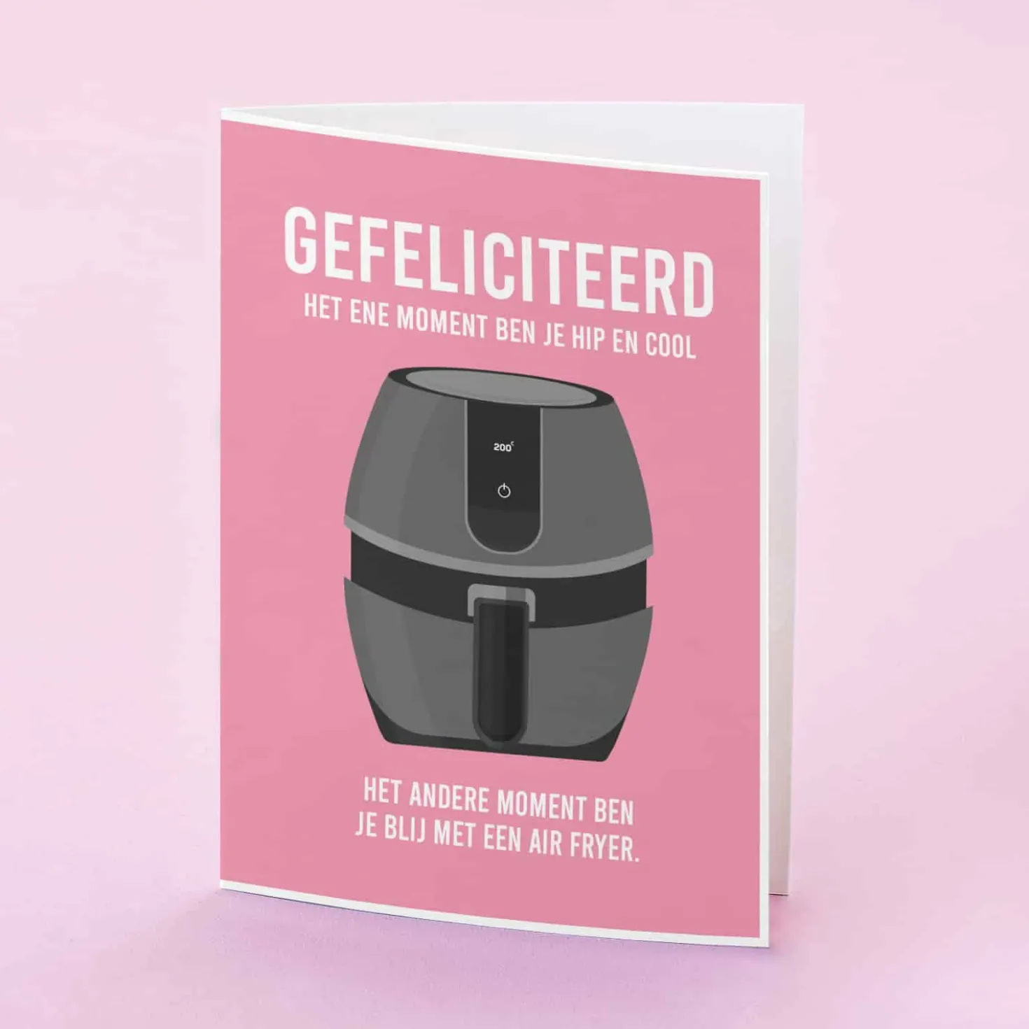 Wenskaart Blij met een Air Fryer