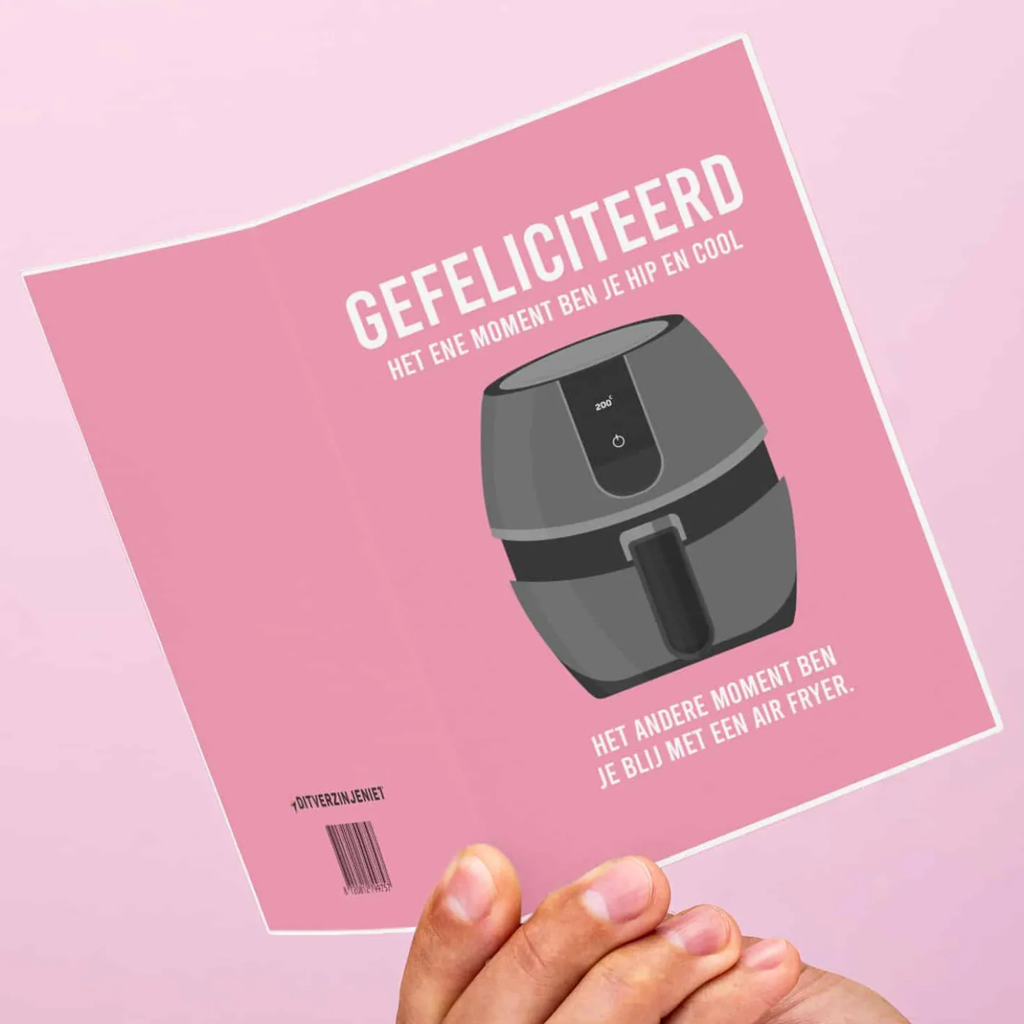 Wenskaart Blij met een Air Fryer