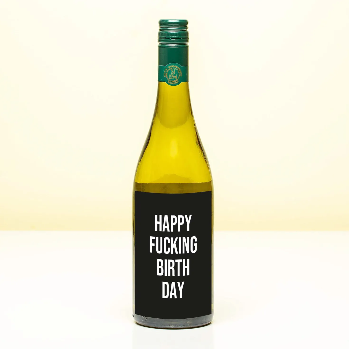 Wijnfles Happy fucking birthday