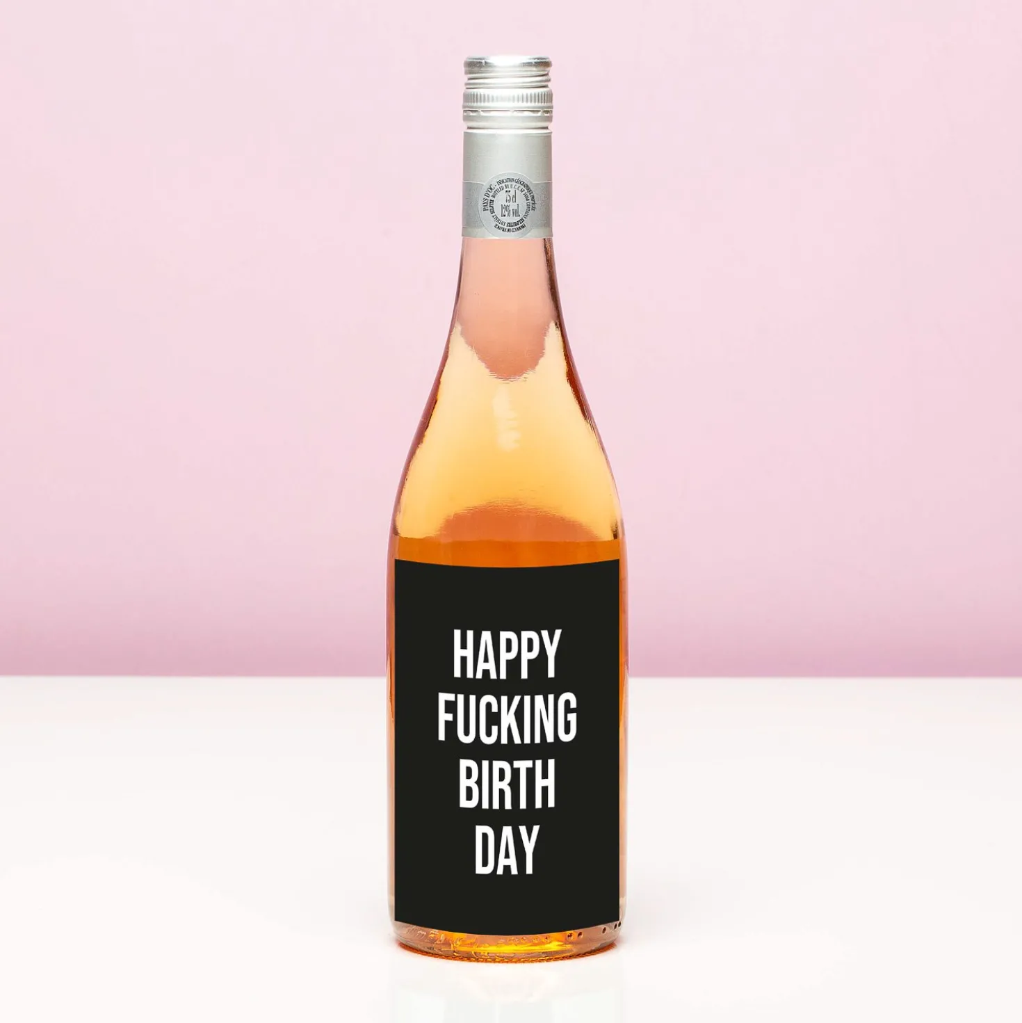 Wijnfles Happy fucking birthday