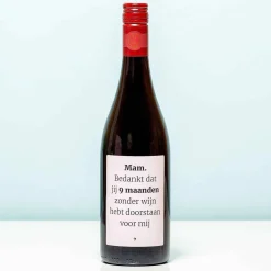 Wijnfles 9 maanden zonder wijn