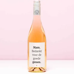 Wijnfles Mam bedankt voor de goede genen