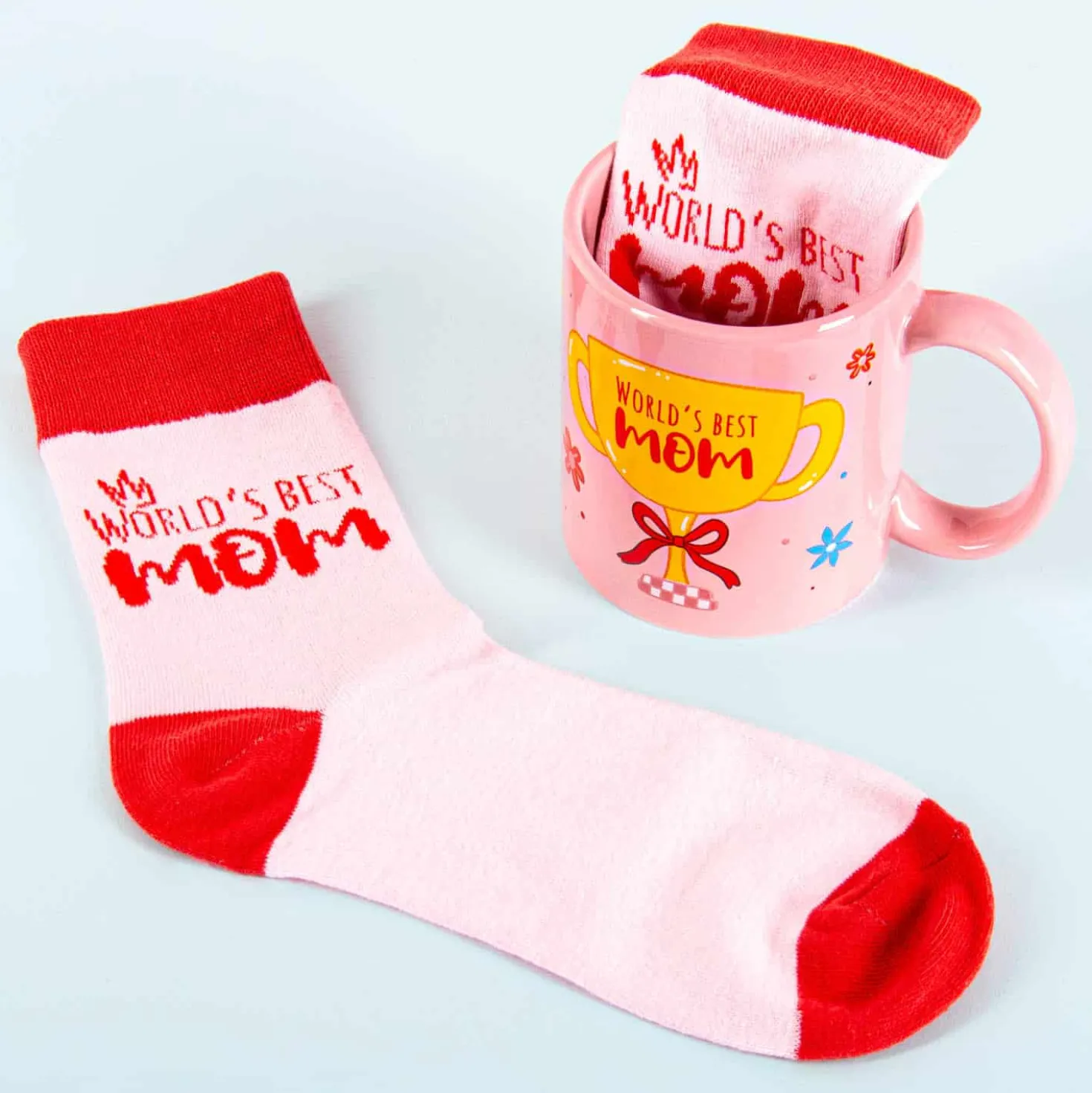 World’s Best Mom sokken en mok cadeauset