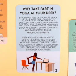 Yoga aan je bureau kaarten